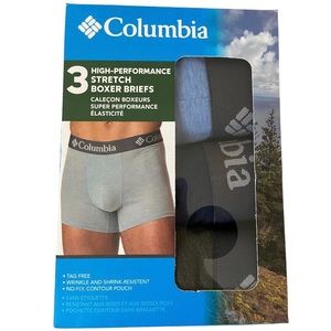 Columbia Men's 3 Pack High Performance Stretch Boxer Briefs